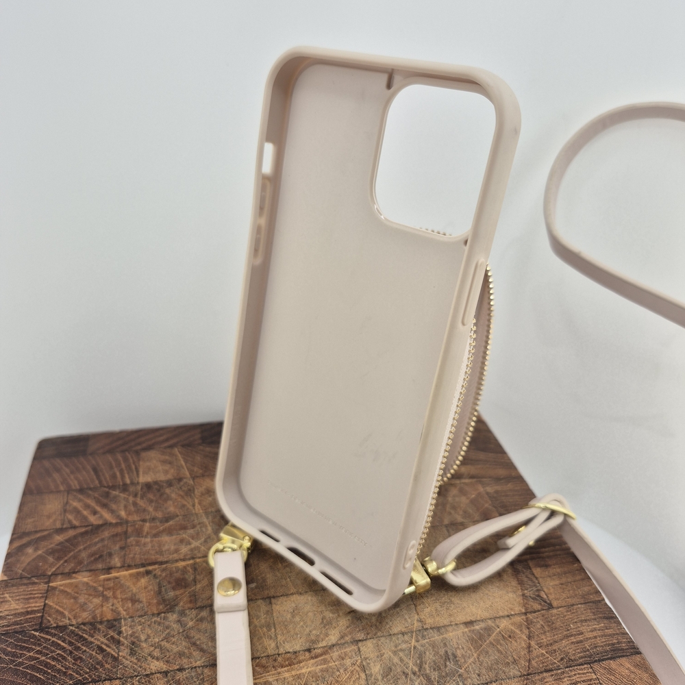 Stylish Beige Phone Case with Strap